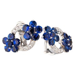 Earrings GRAFF SAPPHIRE FLOWER CLUSTER