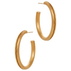 Earrings Hoops Classic Red Enamel 18K Gold-Plated Sterling Silver Greek Jewelry