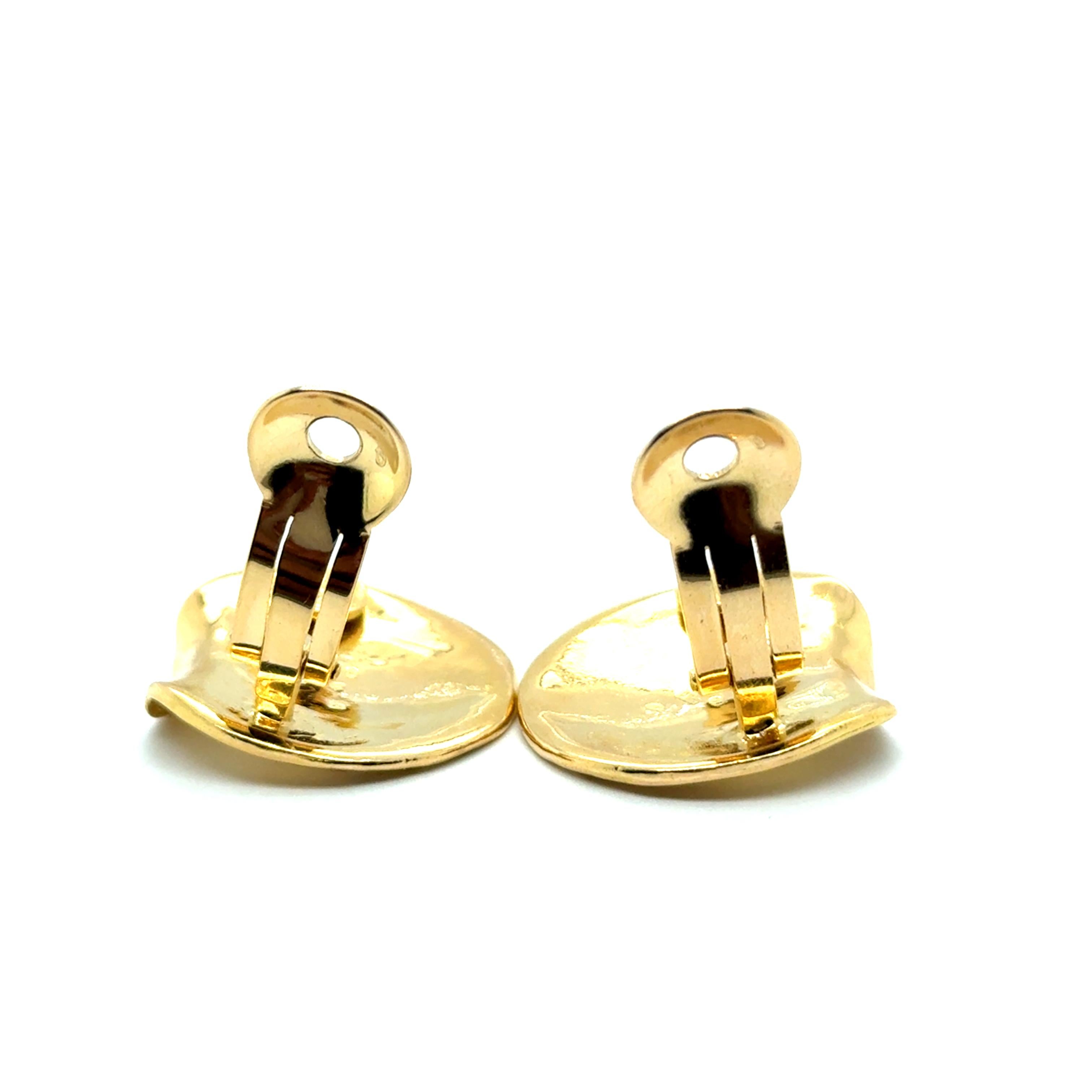 Earrings in 18 Karat Yellow Gold by Sven Boltenstern In Excellent Condition In Lucerne, CH