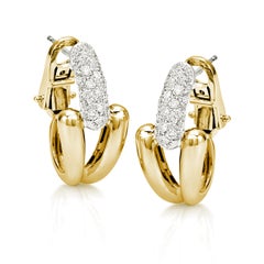 Boucles d'oreilles en or blanc 18 carats et diamants - Collectional* Essence