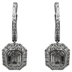 Orecchini in oro bianco 18 carati con diamanti Nature