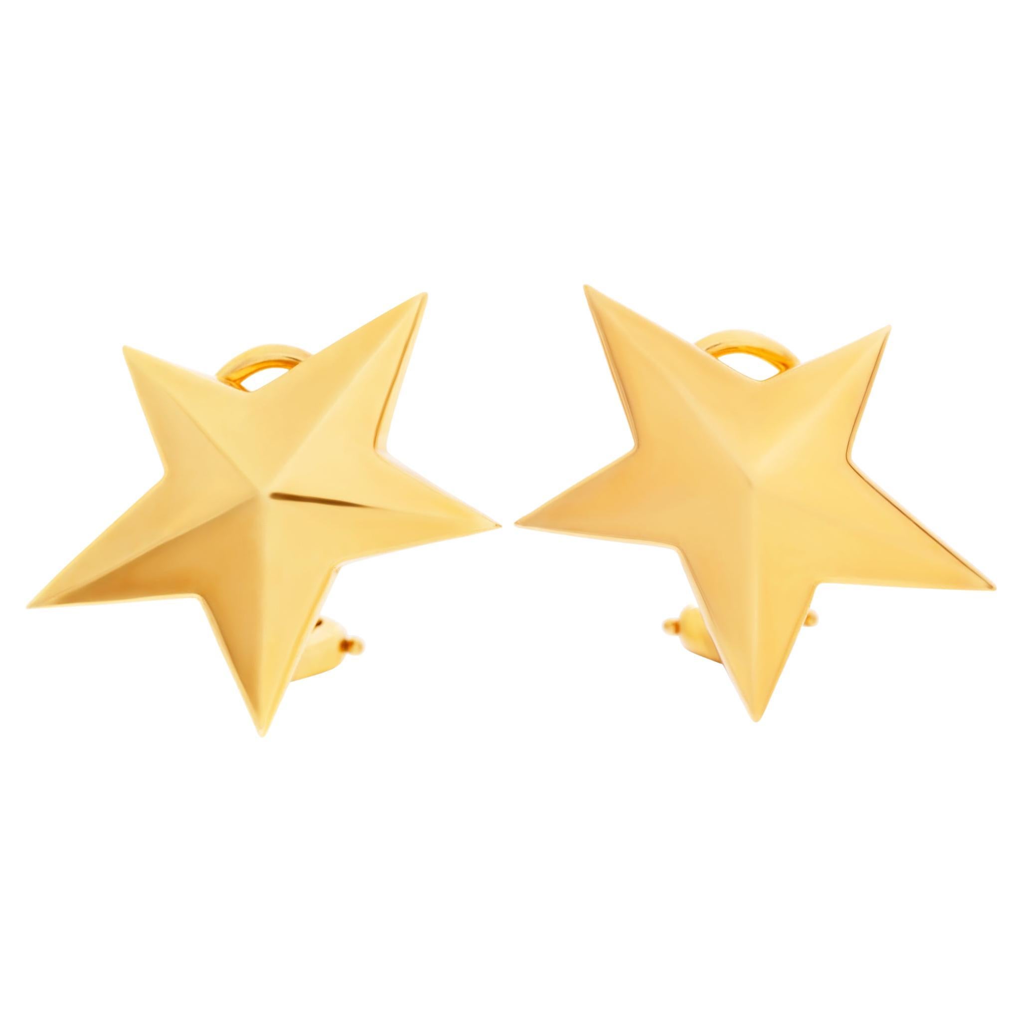 Earrings in 18k Yellow Gold, Tiffany & Co. Star Design