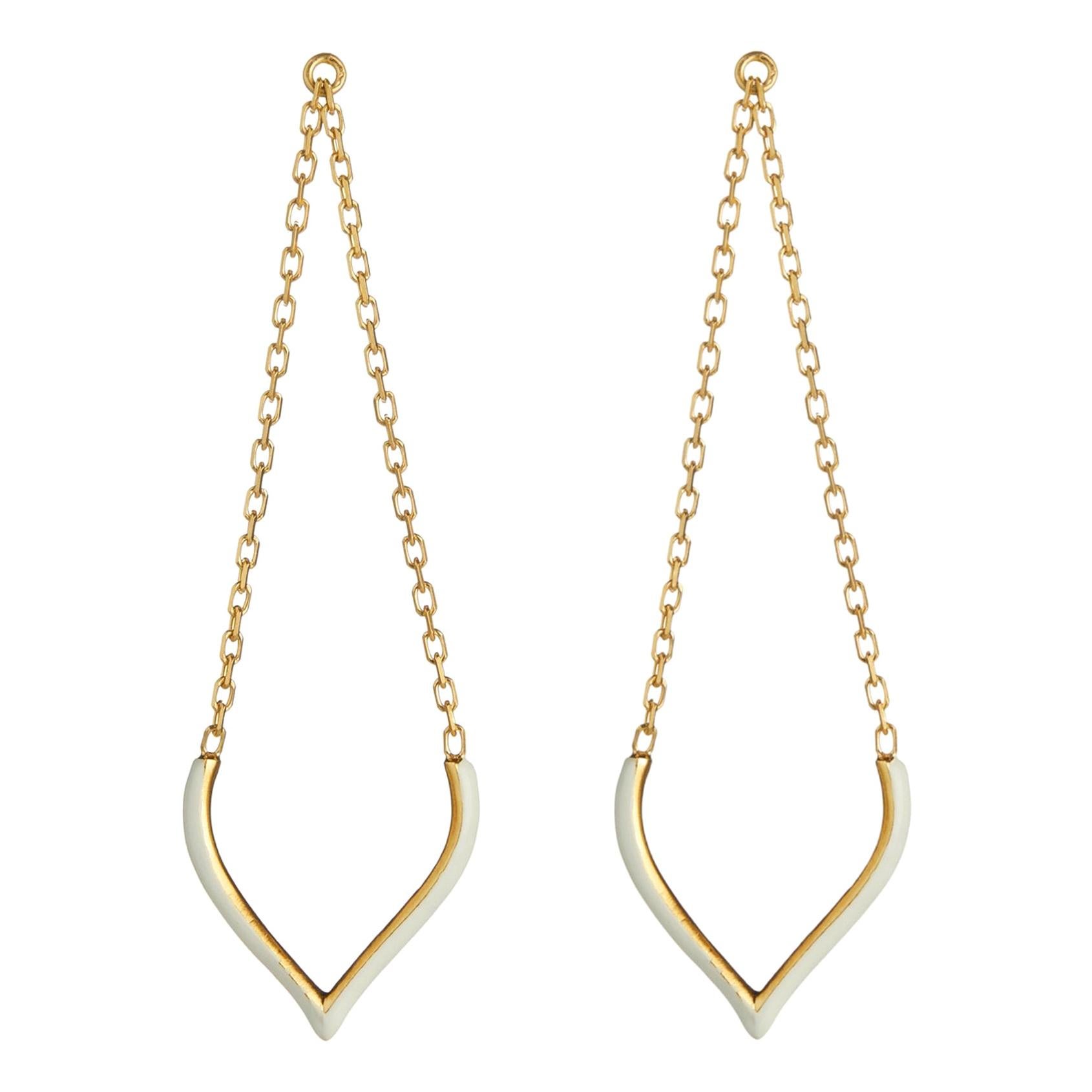 lotus 18k gold earrings