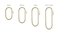 Earrings Long Hoop Shape 18 Karat Gold-Plated Silver Minimal Snake Chain Greek