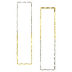 Earrings Long Light Box Chain Rectangular Sterling Silver Mixed Greek Earrings