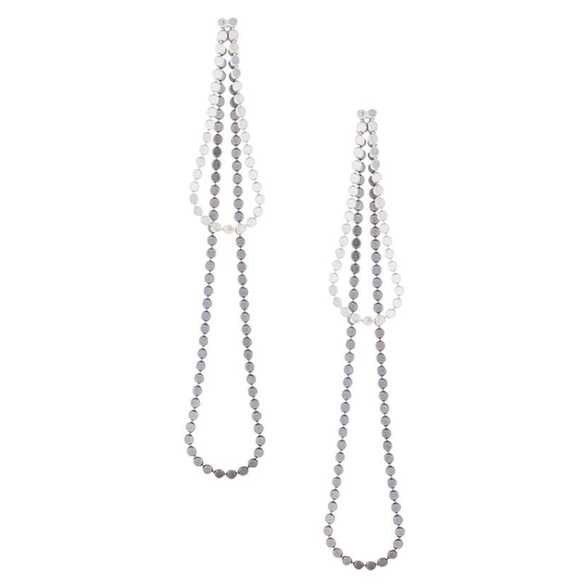 Pyramid Sterling Silver Earrings plated in Black Rhodium main image 0