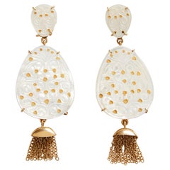 Earrings Mother of Pearl 18 Karat Gold