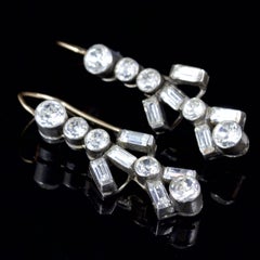 Earrings Paste Stone Silver 18 Carat
