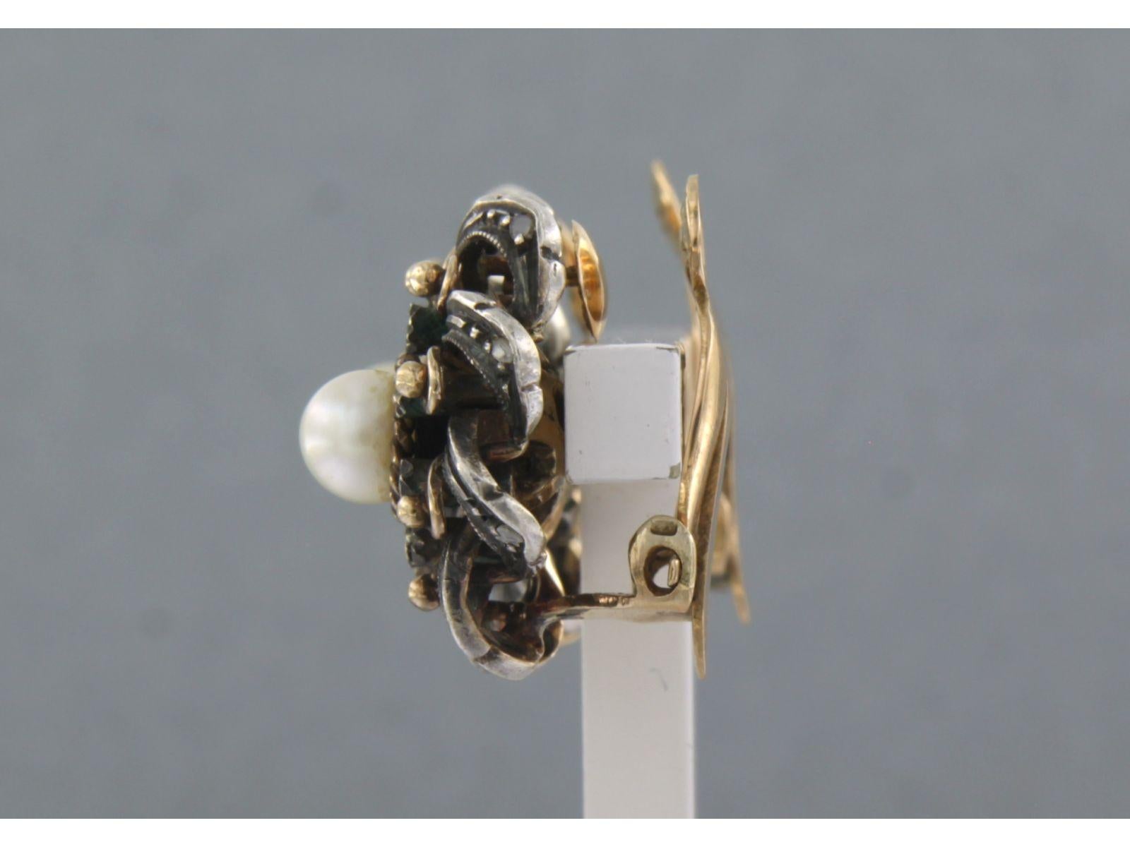 Ohrringe Perle Diamant 18k Gold im Zustand „Gut“ im Angebot in The Hague, ZH