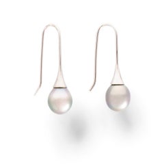 Earrings Pearl Drop White Gold