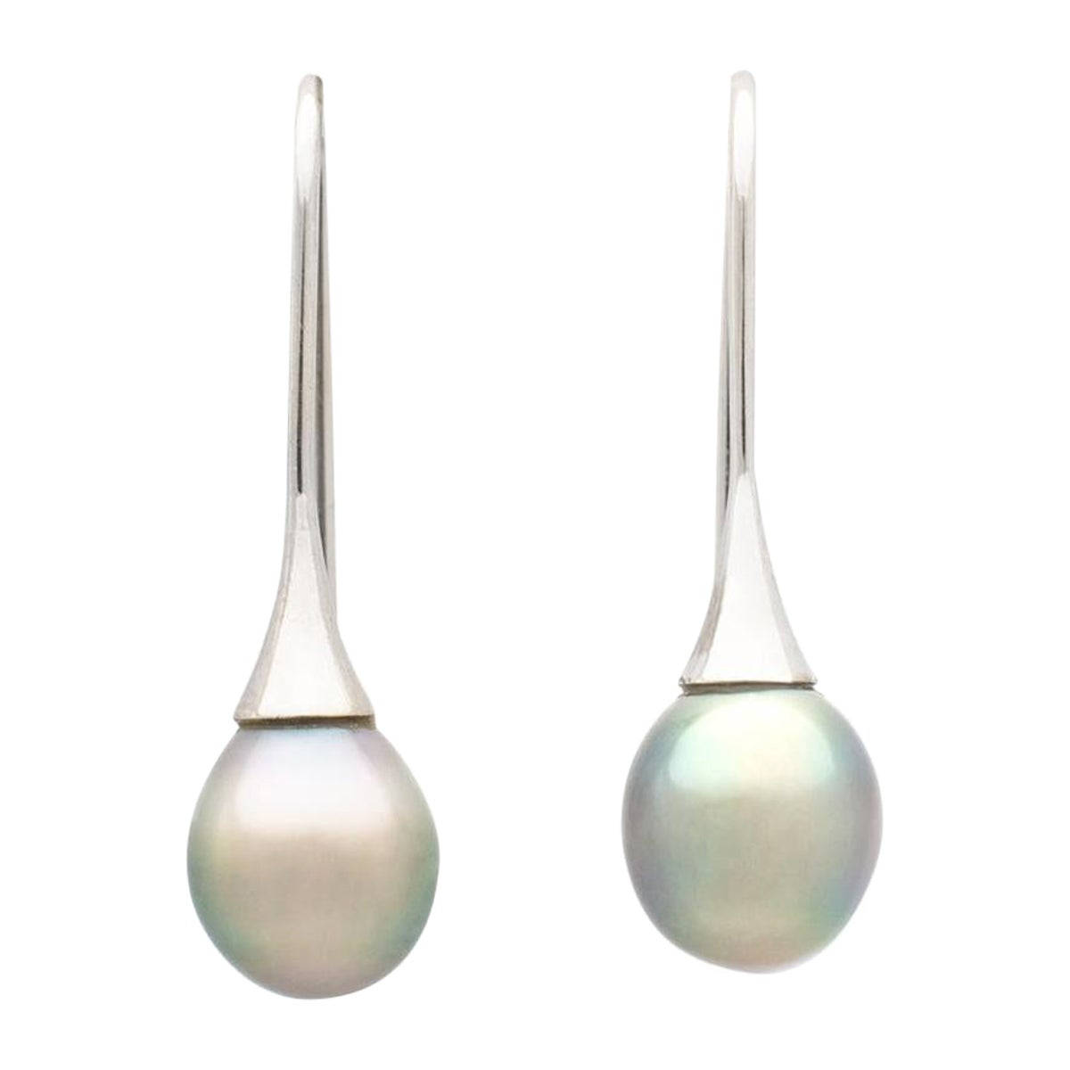 Orecchini Goccia di perle in oro bianco