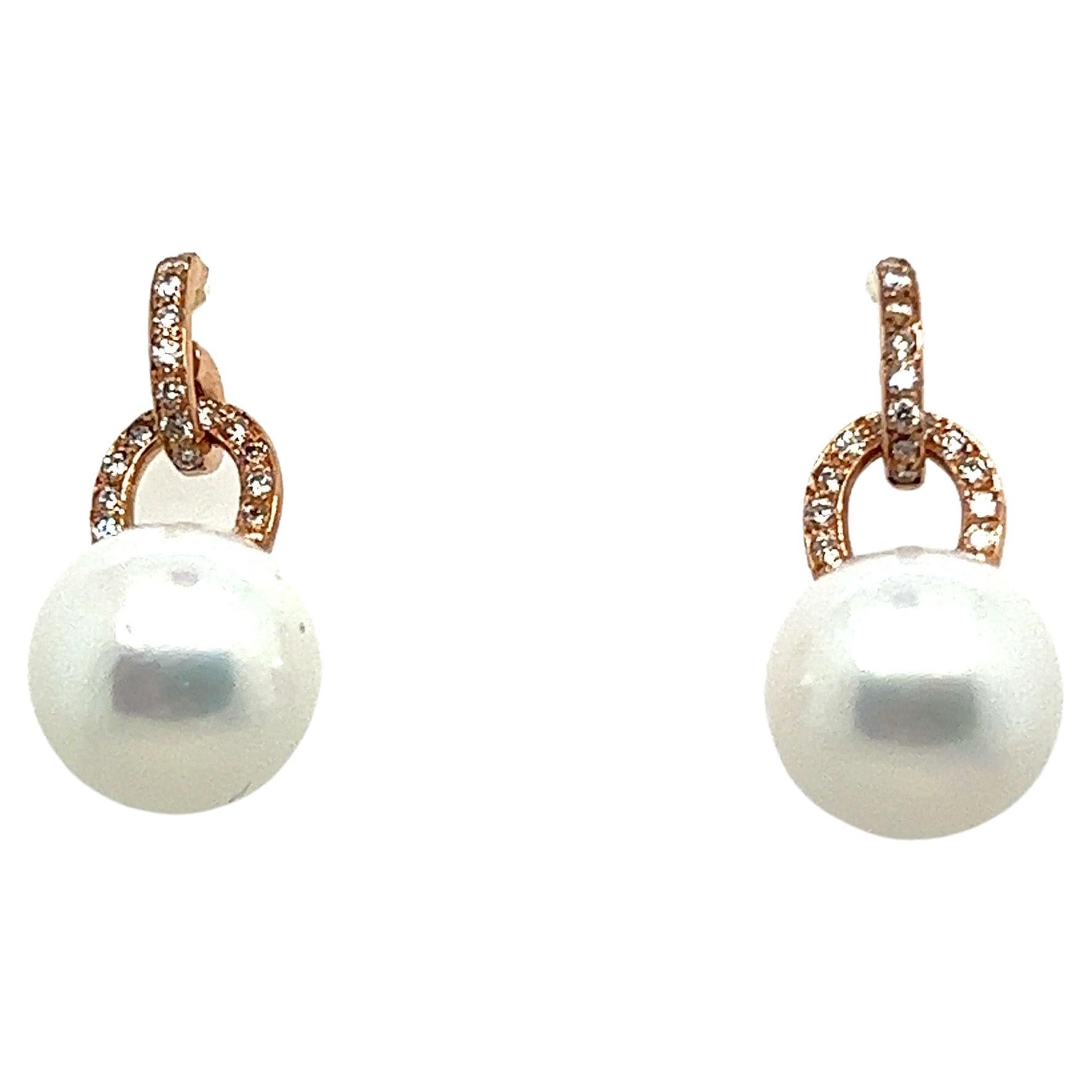 Earrings Pendants Gold Beads Diamonds Rose Gold For Sale