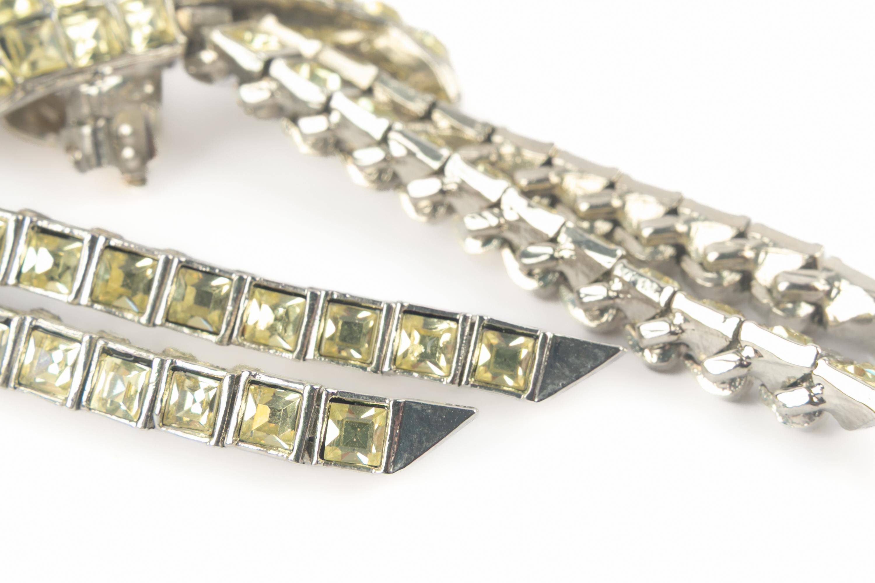 Orecchini con strass anni '50 in vendita 1