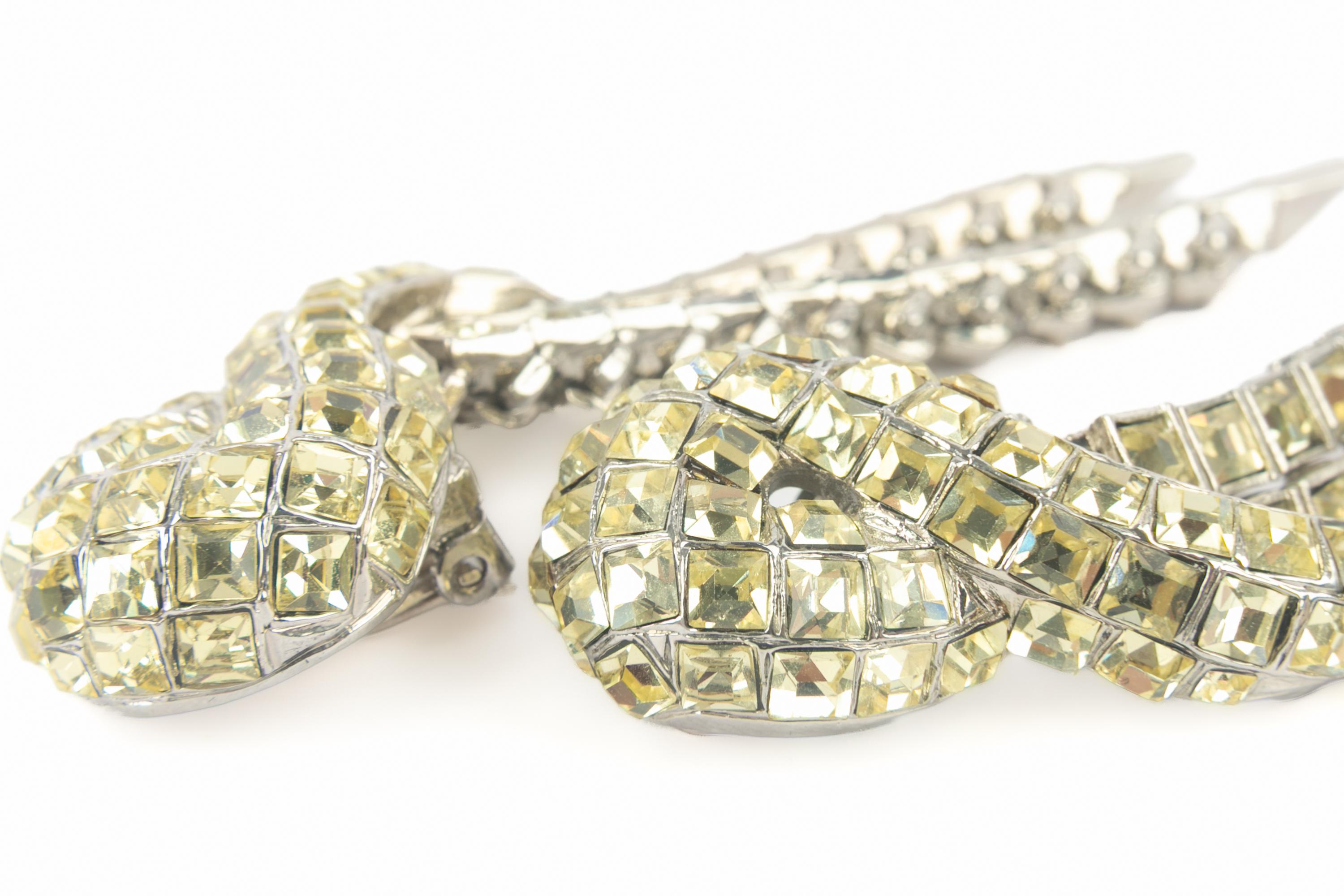 Orecchini con strass anni '50 in vendita 2