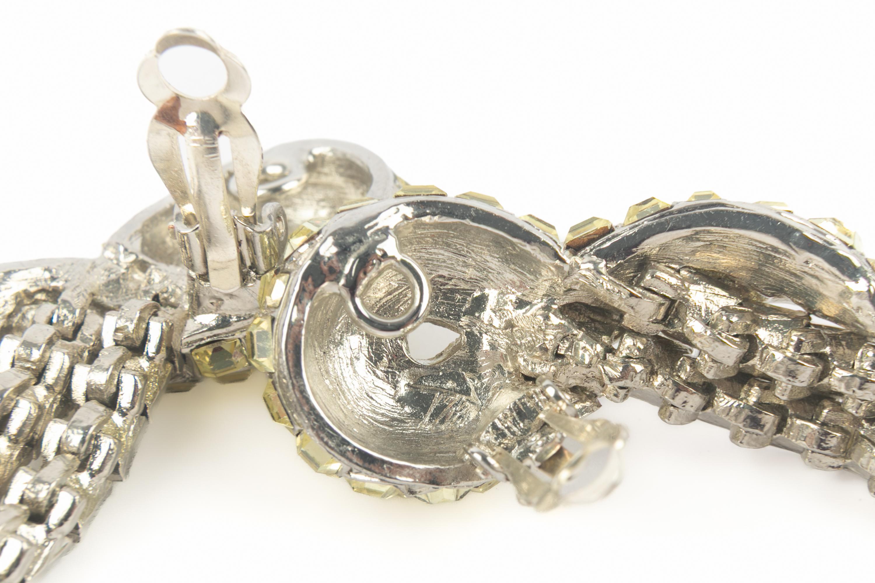 Orecchini con strass anni '50 in vendita 3