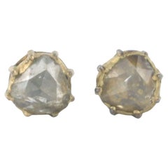 Earrings set with diamonds 14k yellow gold