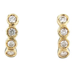 Earrings set with diamonds 14k yellow gold