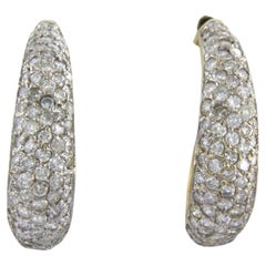 Boucles d'oreilles en or bicolore 18k serties de diamants
