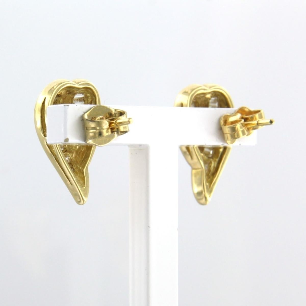 Earrings set with diamonds 18k yellow gold For Sale 4
