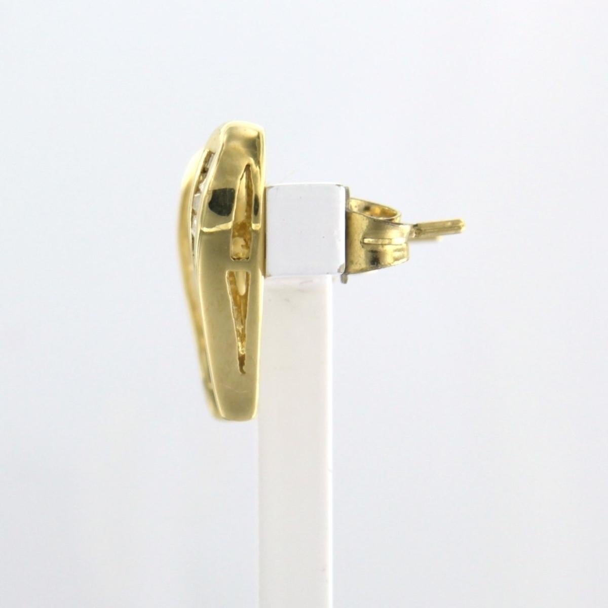 Earrings set with diamonds 18k yellow gold For Sale 5