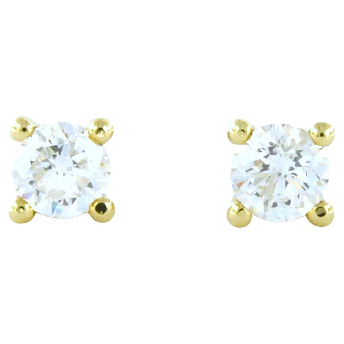 Ohrstecker mit Diamanten im Brillantschliff bis zu 1,08 Karat 14k Gelbgold