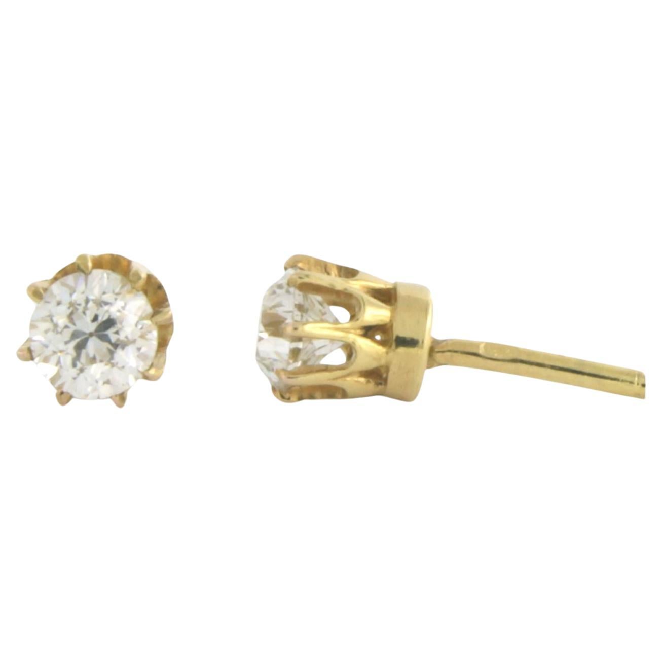 Earrings studs diamonds 14k yellow gold