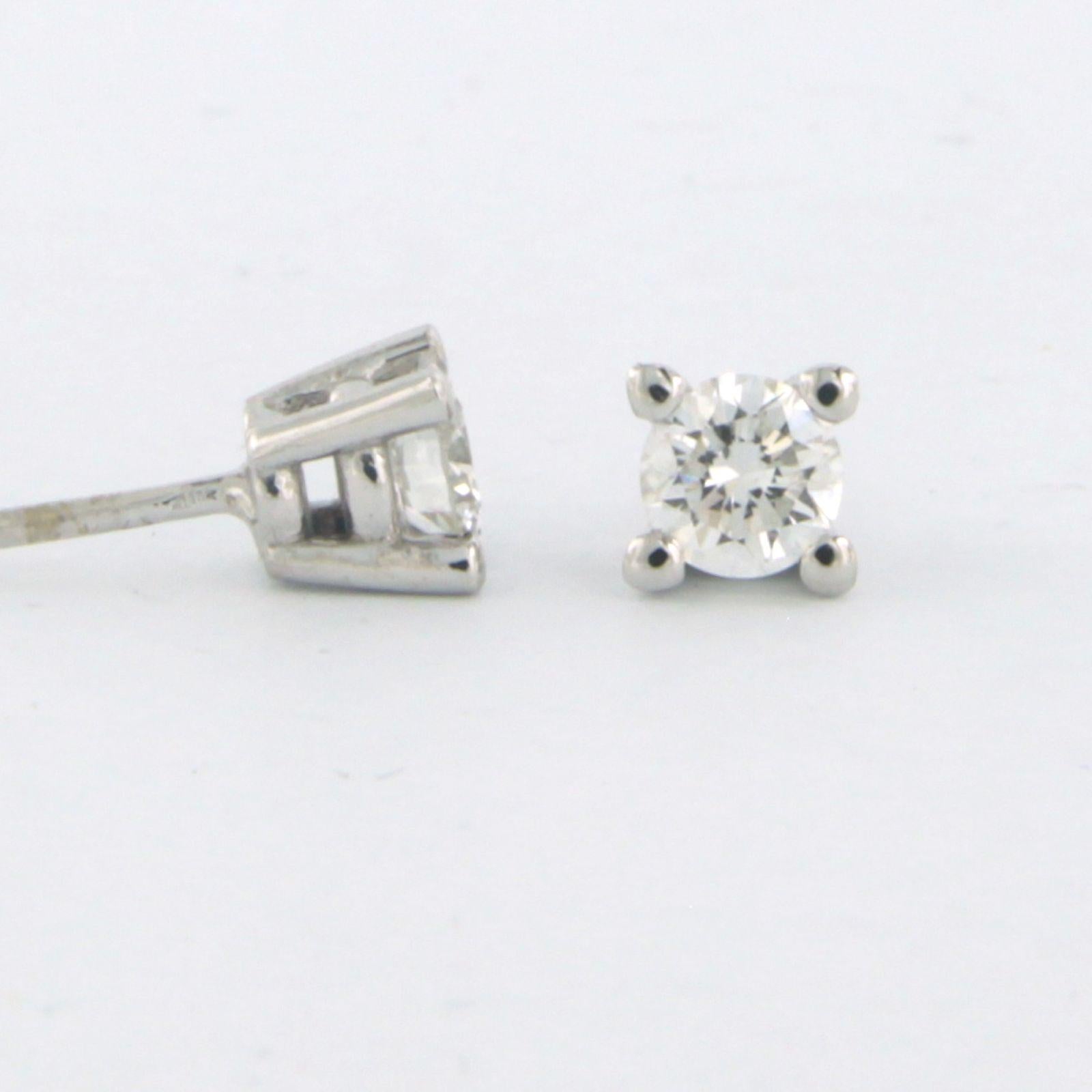 Earrings studs with brilliant cut diamonds up to 0.62ct 14k white gold (Moderne) im Angebot