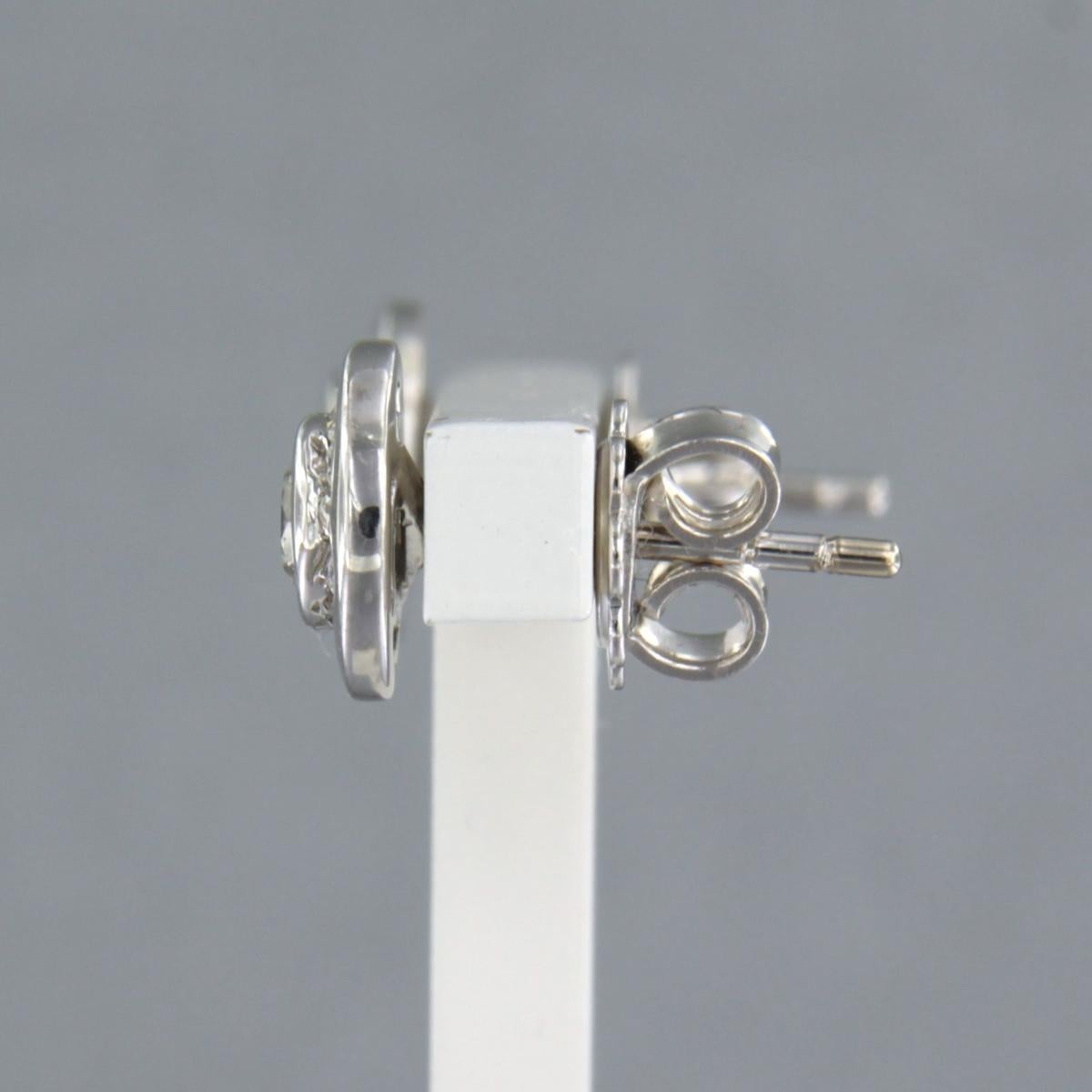 Ohrstecker mit Diamanten im Brillantschliff bis zu 0,80ct 18k Weißgold 3,0 Gramm Damen im Angebot