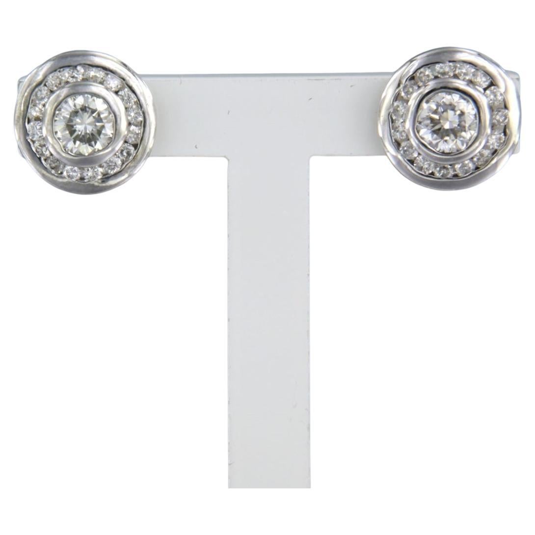 Ohrstecker mit Diamanten im Brillantschliff bis zu 0,80ct 18k Weißgold 3,0 Gramm im Angebot
