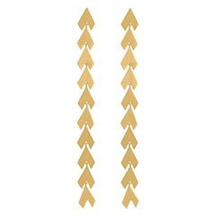 Earrings Timeless Long Drop 18k Gold-Plated Sterling Silver Arrow Shaped Greek