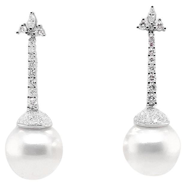 Earrings Timeless South Sea Pearls & Diamonds For Sale