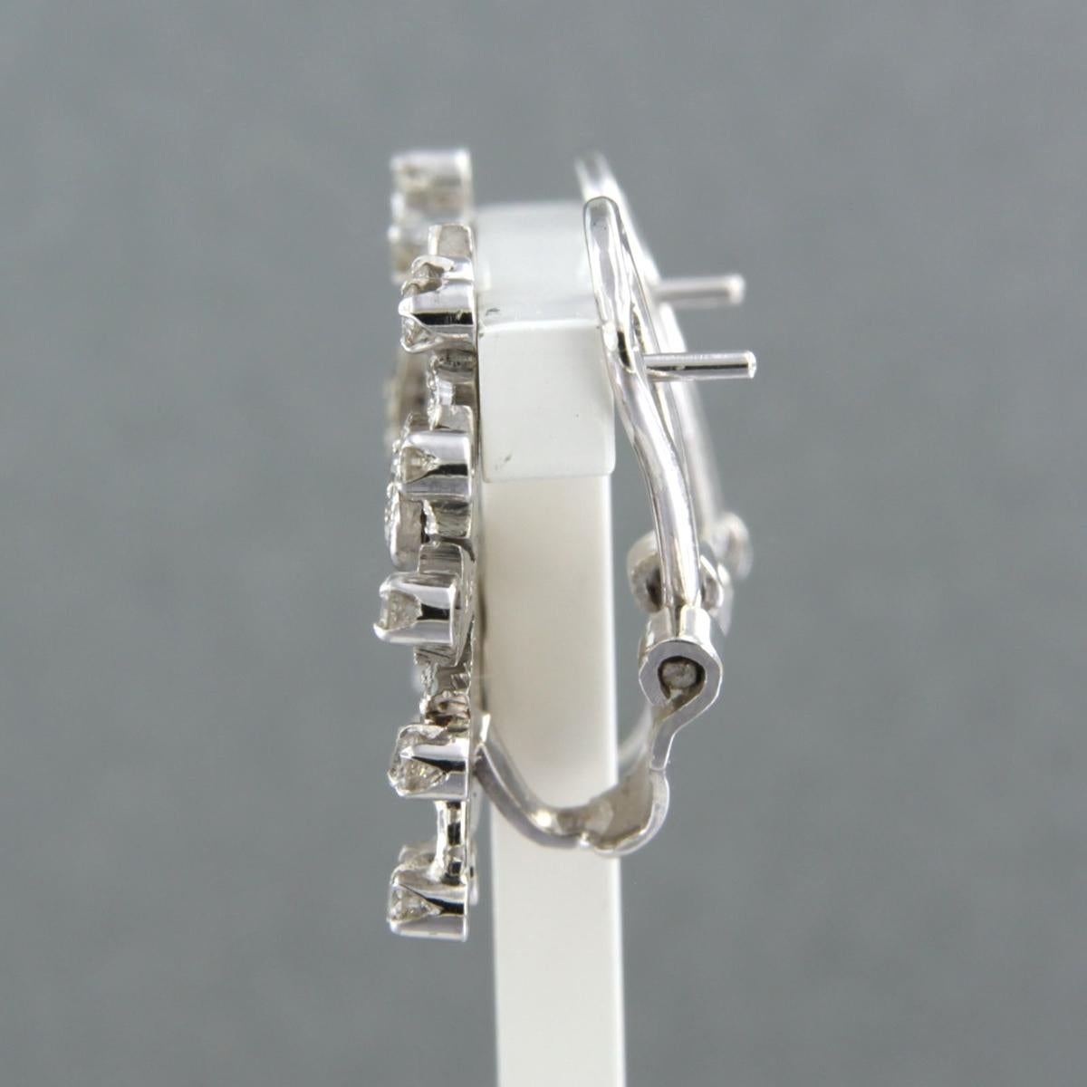 Pendientes con diamantes talla brillante y talla única hasta 1,40ct Oro de 14k 8,5 gramos Art Nouveau en venta