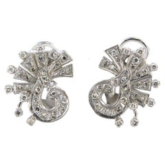 Orecchini con diamanti a taglio brillante e singolo fino a 1,40ct in oro 14k 8,5 grammi