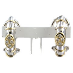 Pendientes con diamantes talla brillante hasta 0,08ct - 6,5 gramos -oro bicolor 18k