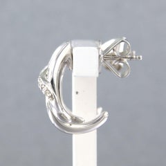 Orecchini con diamanti taglio brillante fino a 0,15ct 6,4 grammi di oro bianco 18k