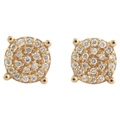 Orecchini con diamanti taglio brillante fino a 0,20 carati 2,8 grammi in oro rosa 14k