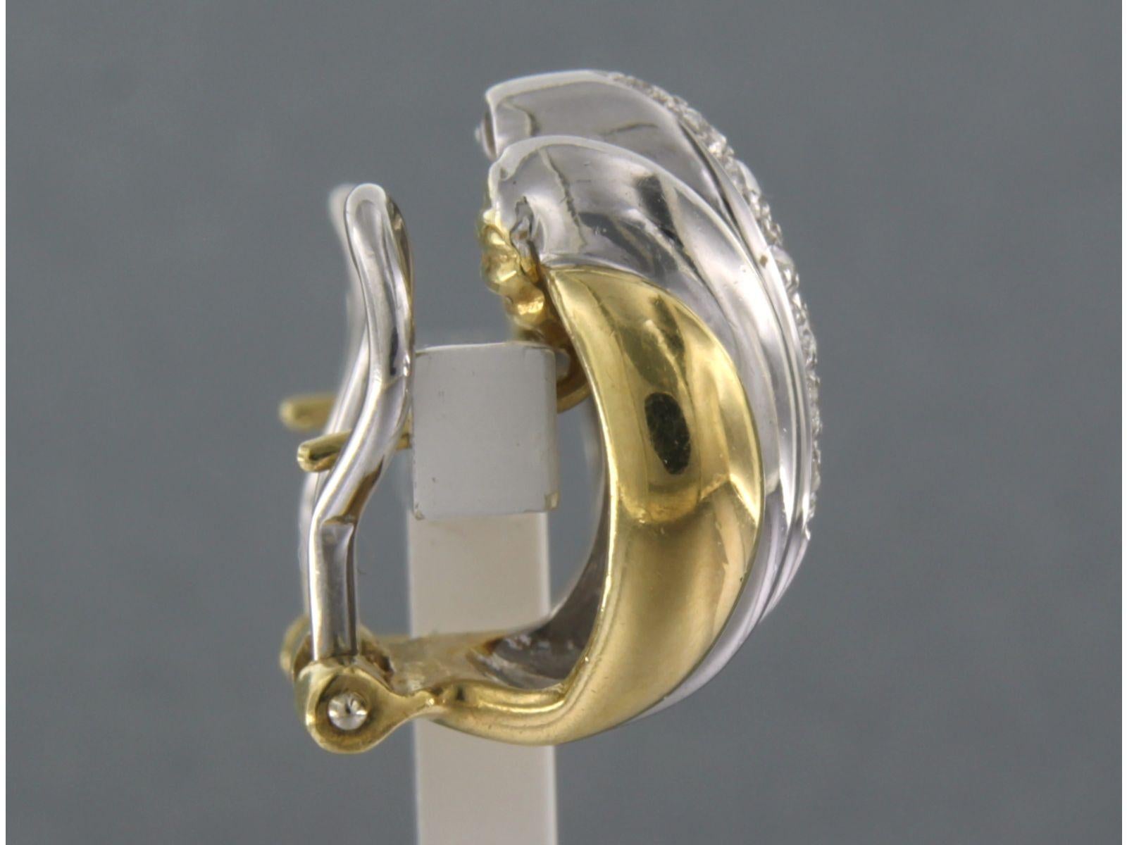 Moderno Orecchini con diamanti taglio brillante fino a 0,30ct in oro 18k 13,5 grammi in vendita