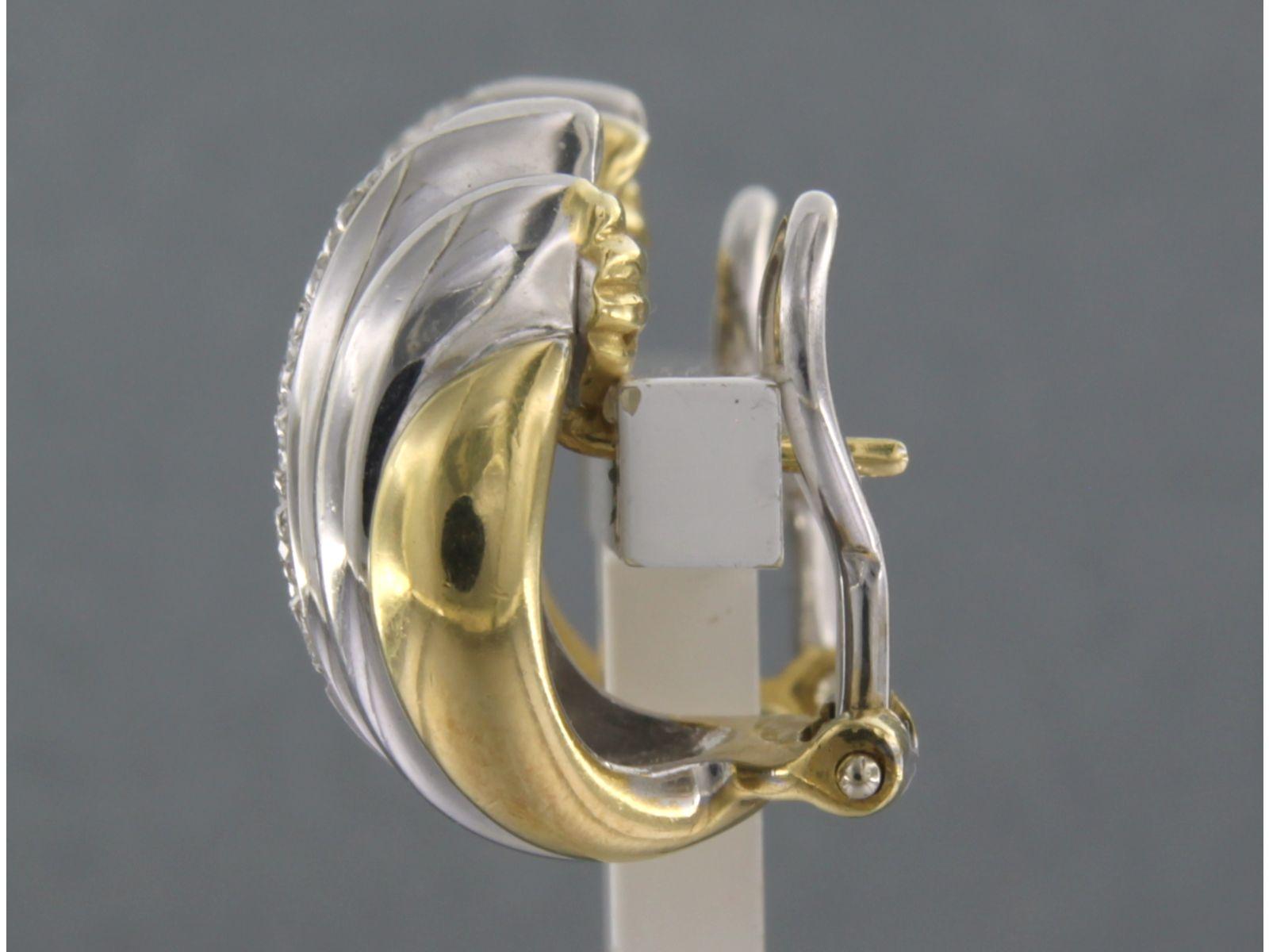 Taglio brillante Orecchini con diamanti taglio brillante fino a 0,30ct in oro 18k 13,5 grammi in vendita