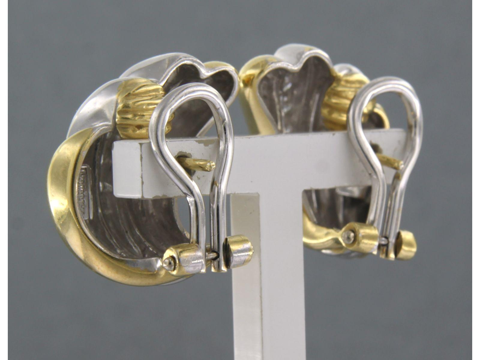 Orecchini con diamanti taglio brillante fino a 0,30ct in oro 18k 13,5 grammi In condizioni ottime in vendita a The Hague, ZH