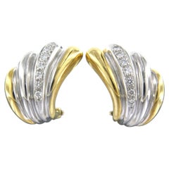 Earrings with brilliant cut diamonds up to 0.30ct 18k gold 13.5 grams