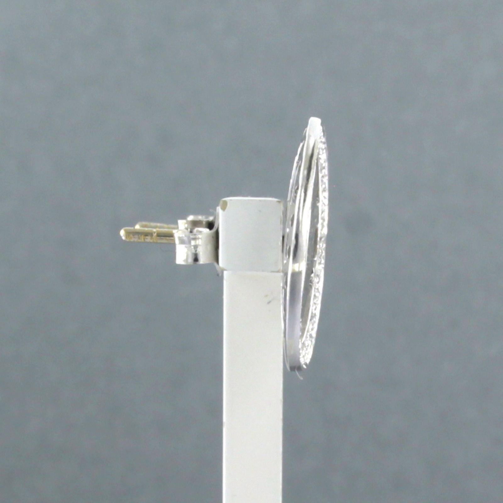 Moderne Boucles d'oreilles avec diamants taille brillant jusqu'à 0,33ct Or 18k 4,1 grammes en vente