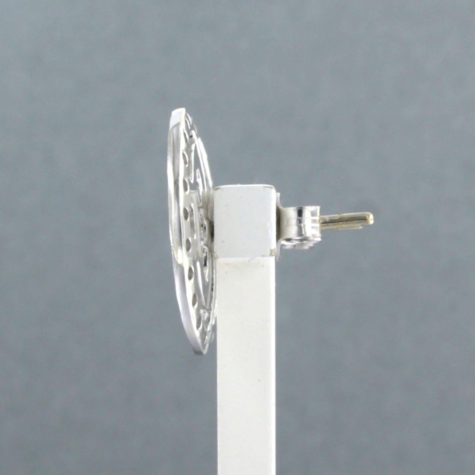 Taille brillant Boucles d'oreilles avec diamants taille brillant jusqu'à 0,33ct Or 18k 4,1 grammes en vente