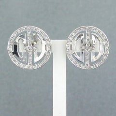 Earrings with brilliant cut diamonds up to 0.33ct 18k gold 4.1 grams