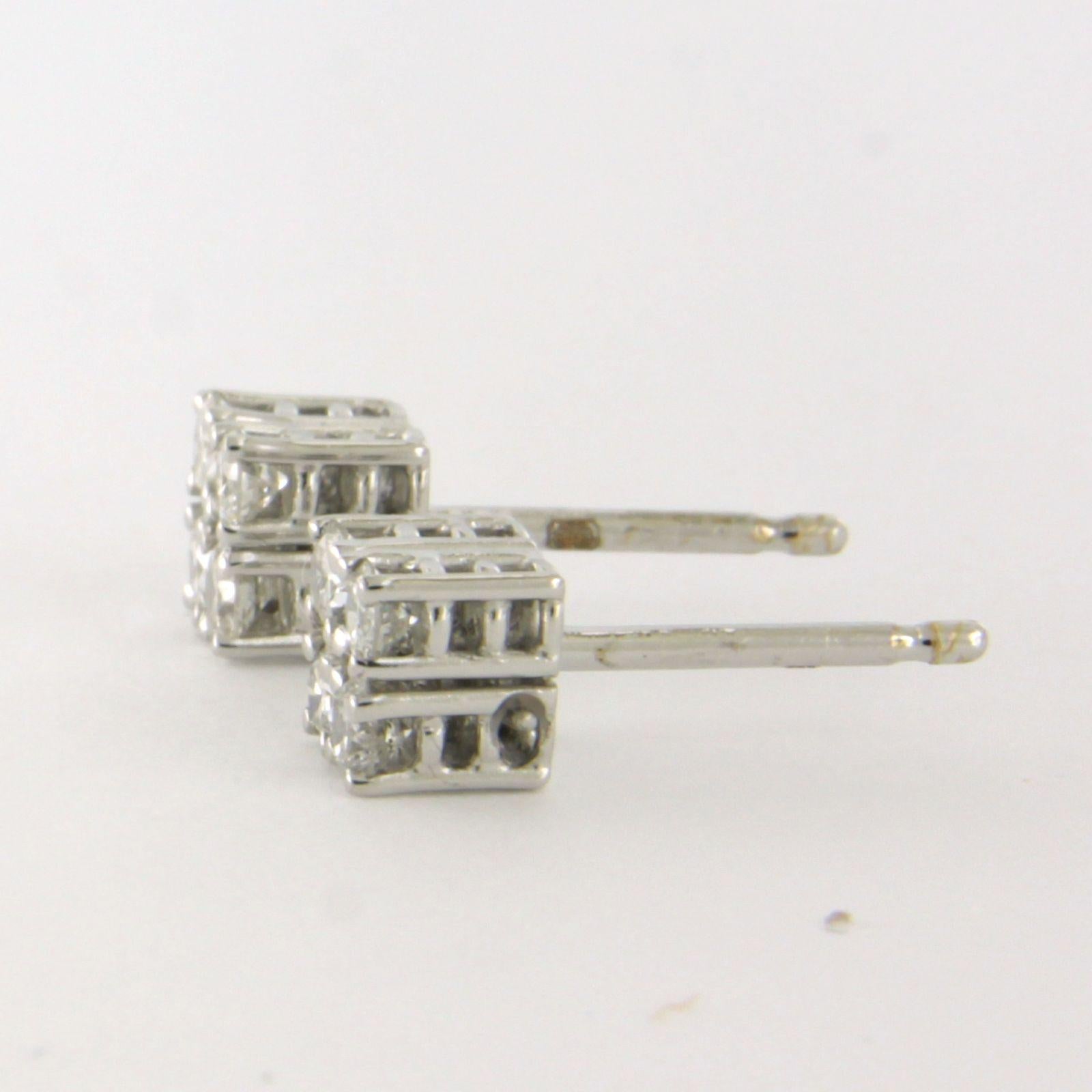 Pendientes con diamantes talla brillante hasta 0,35ct Oro de 18k 2,2 gramos Moderno en venta