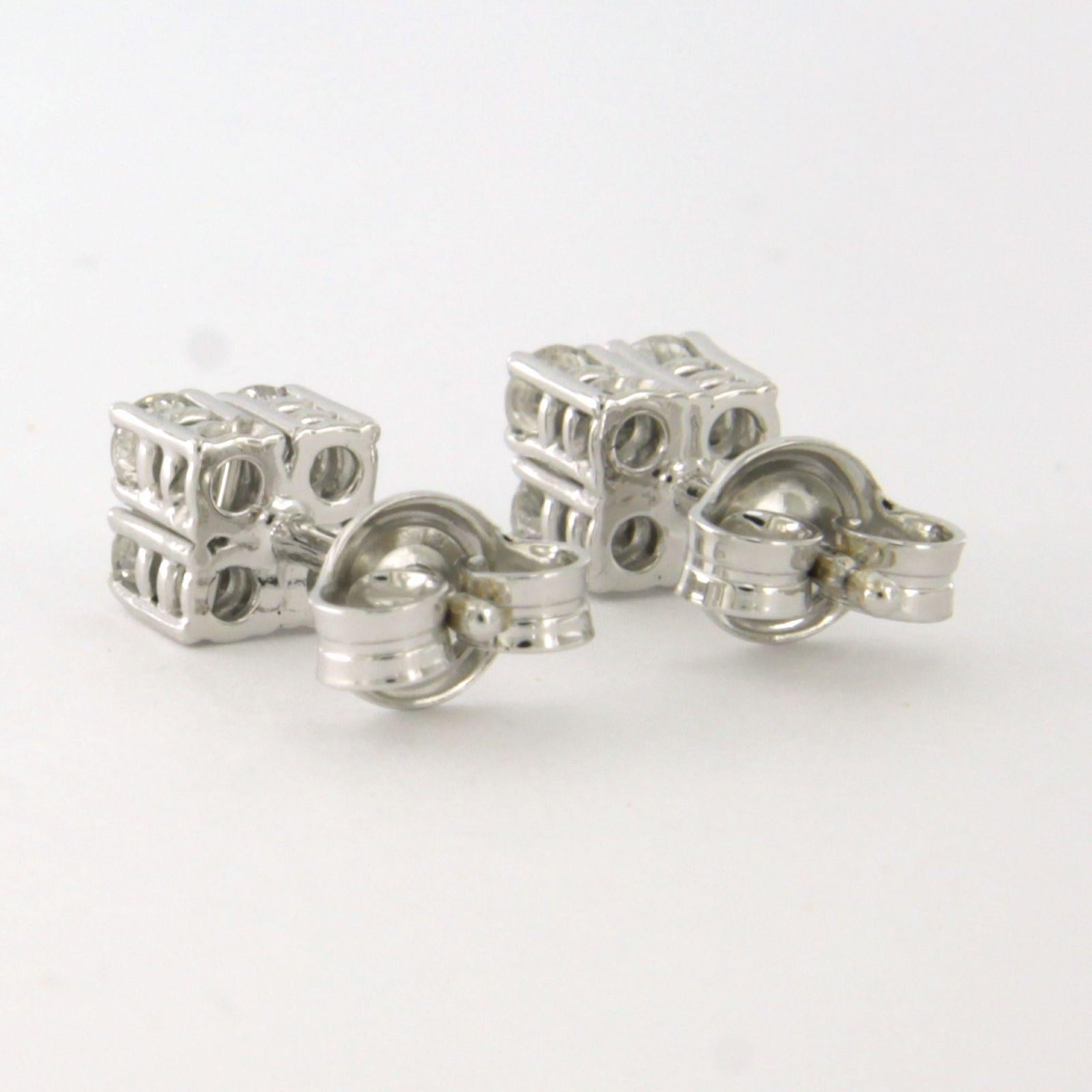Pendientes con diamantes talla brillante hasta 0,35ct Oro de 18k 2,2 gramos Corte brillante en venta