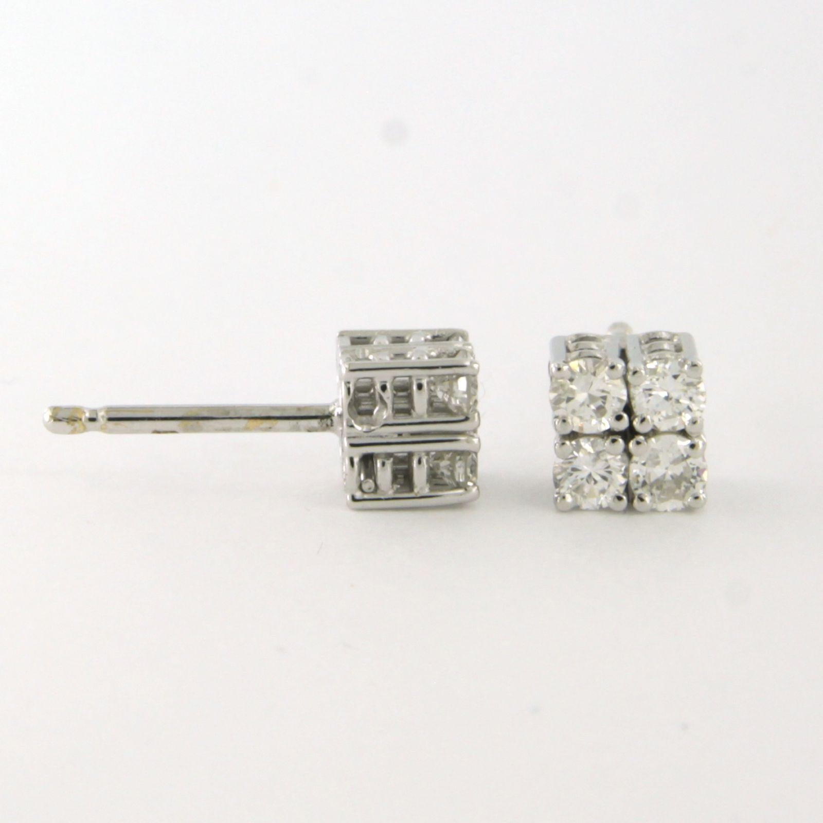 De las mujeres Pendientes con diamantes talla brillante hasta 0,35ct Oro de 18k 2,2 gramos en venta