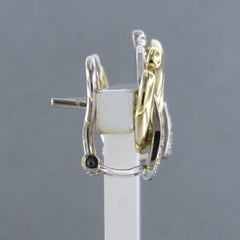 Earrings with brilliant cut diamonds up to 0.60ct 14k gold 6.4 grams
