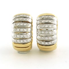 Earrings with brilliant cut diamonds up to 0.60ct 18k gold 20.4 grams