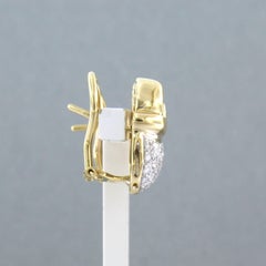 Earrings with brilliant cut diamonds up to 0.80ct 14k gold 8.5 grams