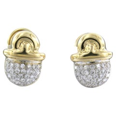 Earrings with brilliant cut diamonds up to 0.80ct 14k gold 8.5 grams